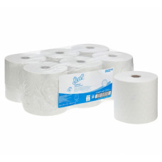  Бумажные полотенца в рулонах Scott Control белые однослойные (6 рулонов по 300 метров), арт. 6622