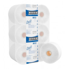 Туалетная бумага Scott Mini Jumbo в больших рулонах, 526 листов, 10см х 200м, 2 слоя (12 шт/упак), арт. 8512