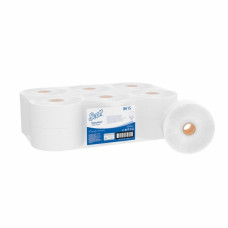 Туалетная бумага в больших рулонах Scott Essential Mini Jumbo двухслойная (12 рулонов по 200 метров), арт. 8615