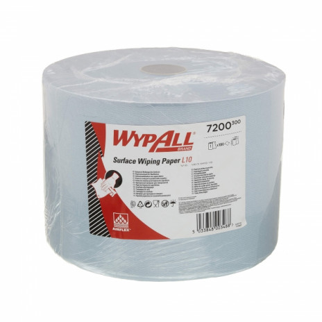 Протирочный материал в рулонах WypAll L10 однослойный голубой (1 рулон 1000 листов), арт. 7200, Kimberly-Clark