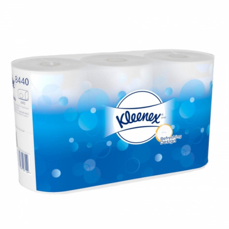 Туалетная бумага Kleenex в рулонах, 350 листов 9,5 х 12 см, 42 метра, 3 слоя (6 шт/упак), арт. 8440, Kimberly-Clark