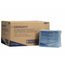 Салфетки Q-сложения в пачках Kimtech Prep, 35 листов 38х49 см, синие, арт. 7622