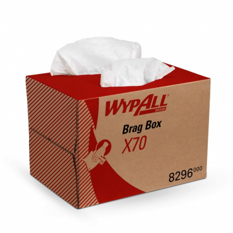 Протирочный материал в коробке WypAll X70 белый (1 коробка 200 листов), арт. 8296, Kimberly-Clark
