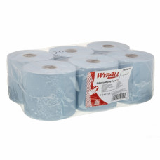 Протирочный материал в рулонах с центральной подачей WypAll L20 двухслойный голубой (6 рулонов по 300 листов), арт. 7302