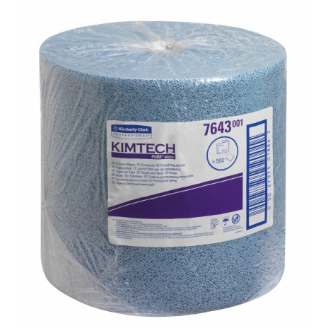 Полипропиленовые салфетки в рулоне Kimtech Prep, 500 листов 38х34 см, синие, арт. 7643, Kimberly-Clark