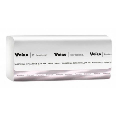 Полотенца для рук V-сложение Veiro Professional Premium 3-сл. 15 шт/упак  KV311, Veiro