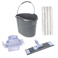 Набор для уборки пола Про-Клин Мини, ведро 10 л с отжимом, держатель, моп HQ Profiline, арт 77573
