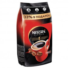 Кофе растворимый NESCAFE "Classic", 1000 г, мягкая упаковка, 12315663, арт. 621072