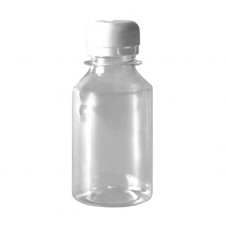 Бутылка пластиковая 250 мл прозрачный + пробка (100 шт/уп), Апельсин