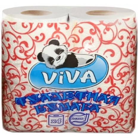 Туалетная бумага «Viva» (Вива) 4, 2-сл. Белая (20 шт/упак), арт. 3050,