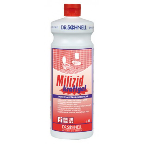 MILIZID KRAFTGEL Кислотное средство для генеральной очистки санитарных зон, 200 мл, арт. 144129, Dr. Schnell