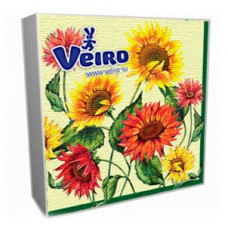 Трехслойные салфетки VEIRO, Полевые цветы, 3 слоя, (14шт./уп.), арт. 33б3/20