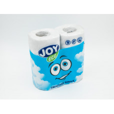 Туалетная бумага JOY Eco, 2 слоя, 4 рулона, (12шт./уп.), арт. БМ7-Дэ2Б4-60