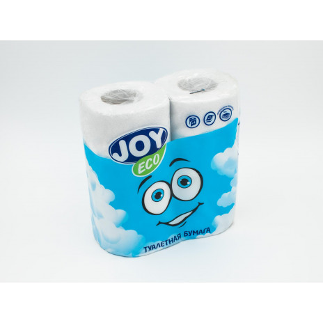 Туалетная бумага JOY Eco, 2 слоя, 4 рулона, (12шт./уп.), арт. БМ7-Дэ2Б4-60, РосГигиена