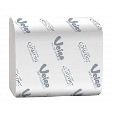 Туалетная бумага в листах Veiro Professional Comfort, 2 слоя, белый, 250 шт/пач, (30 пач/упак), арт. TV201, РосГигиена