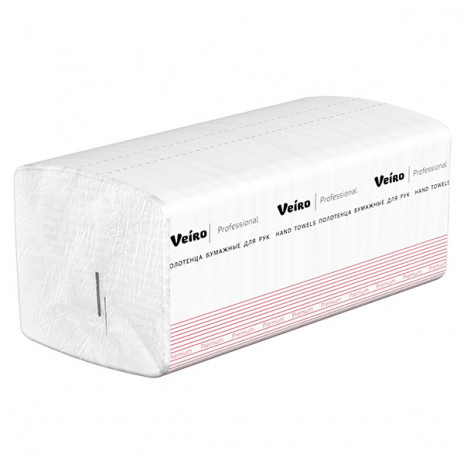 Полотенца для рук V-сложение Veiro Professional Premium, 2 слоя, белый, 200 шт, (20 пач/упак), арт. KV314sp, РосГигиена