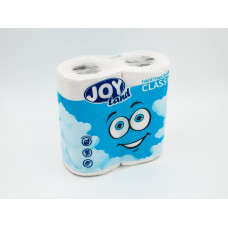 Туалетная бумага JOY Land Classic, 2 слоя, 4 рулона, (12шт./уп.), арт. БЦ1-Д2Б4-60