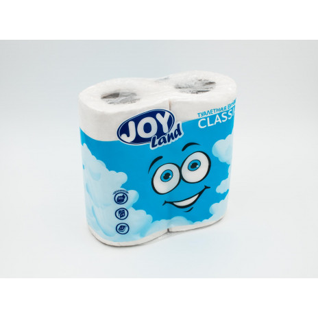 Туалетная бумага JOY Land Classic, 2 слоя, 4 рулона, (12шт./уп.), арт. БЦ1-Д2Б4-60, РосГигиена