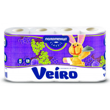 Полотенца бумажные VEIRO Classic (BIG), 2 слоя, 4 рулона, белый, (6шт./уп.), арт. 5П24