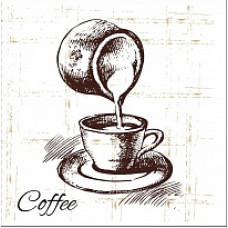 Салфетки Сыктывкарские - Кофе, 2 слоя, микс 4 рисунка,(42шт./уп ), арт. 2н20 