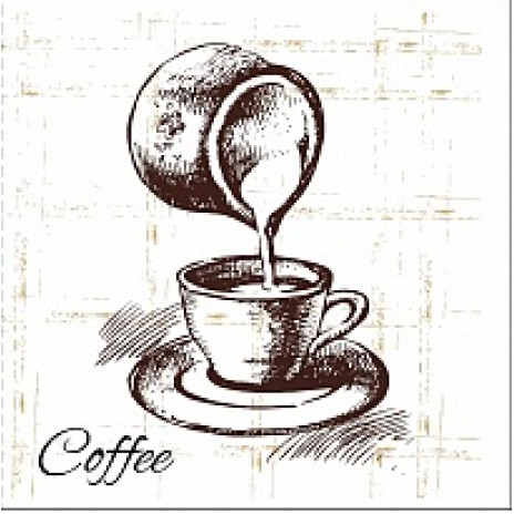 Салфетки Сыктывкарские - Кофе, 2 слоя, микс 4 рисунка,(42шт./уп ), арт. 2н20, РосГигиена