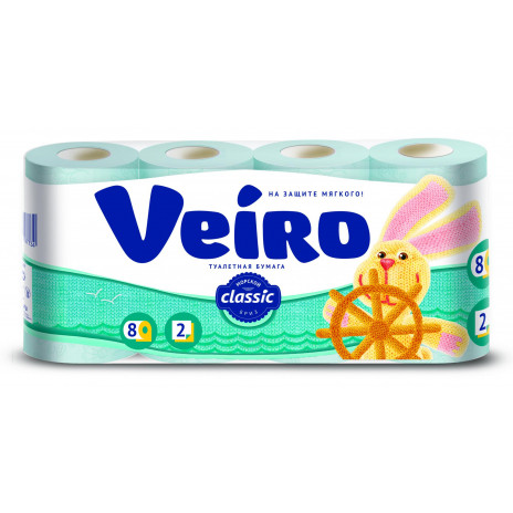 Туалетная бумага VEIRO Classic, 2 слоя, (6шт./уп.), арт. 5С28, РосГигиена