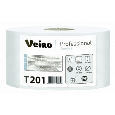 Туалетная бумага в средних рулонах Veiro Professional Comfort , 1 слой, (12 шт/упак), арт. Т201