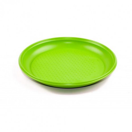 Тарелка одноразовая 205 мм зеленая (50 шт/уп), Апельсин
