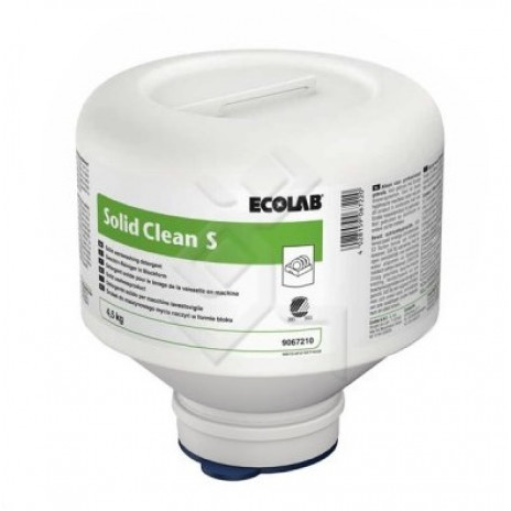 SOLID CLEAN S твердое моющее средство для посудомоечных машин для мягкой воды, 4,5кг, арт. 9070180, Ecolab