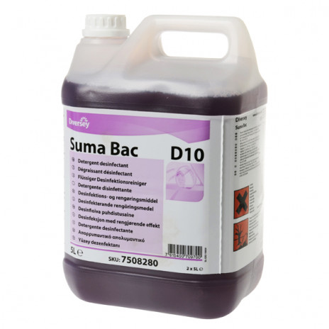 Suma Bac D10 Дезинфицирующее средство с моющим эффектом, 5 л, арт.100968572, Diversey
