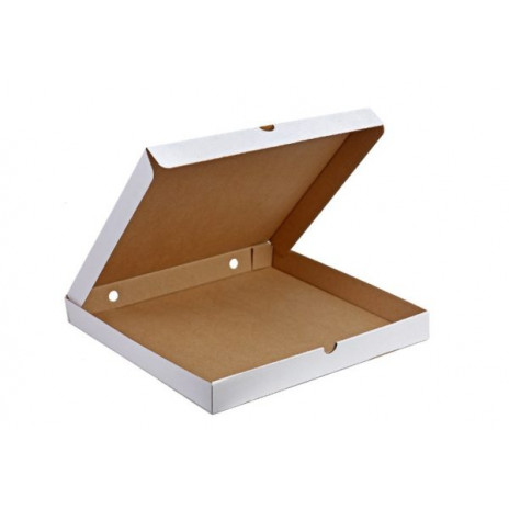 Коробка для пиццы 330*330*40 белая (50 шт/уп), Апельсин