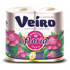 Туалетная бумага «Linia Veiro»  4 рулона, 2 слоя, ароматизированная "Душистый пион" , арт. 3386