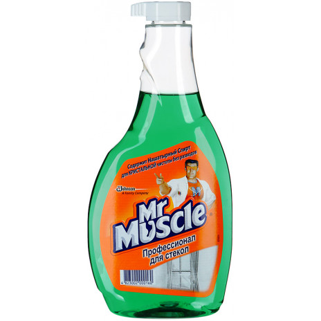 Mr Muscle чистящее средство для стекол запасной блок с нашататырным спиртом 500МЛ, арт. 3010986, SC Johnson