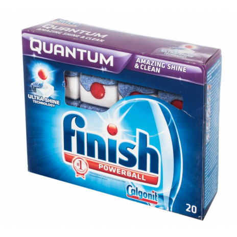 Finish Quantum чистящее средство для посудомоечных машин таблетки 20ШТ, арт. 3010268, Reckitt-Benckiser