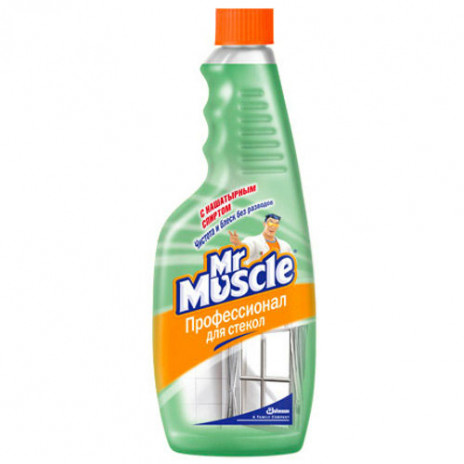 Mr Muscle чистящее средство для стекол и других поверхностей со спиртом сменный блок 500МЛ, арт. 3010989, SC Johnson