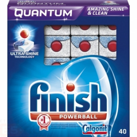 Finish Quantum чистящее средство для посудомоечных машин таблетки 40ШТ, арт. 3010269, Reckitt-Benckiser