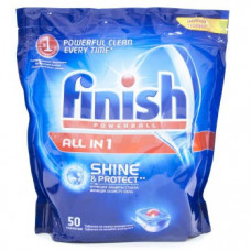 Finish чистящее средство для посудомоечных машин таблетки All in1 для мытья посуды 50ШТ, арт. 3070339