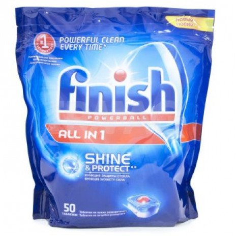 Finish чистящее средство для посудомоечных машин таблетки All in1 для мытья посуды 50ШТ, арт. 3070339, Reckitt-Benckiser