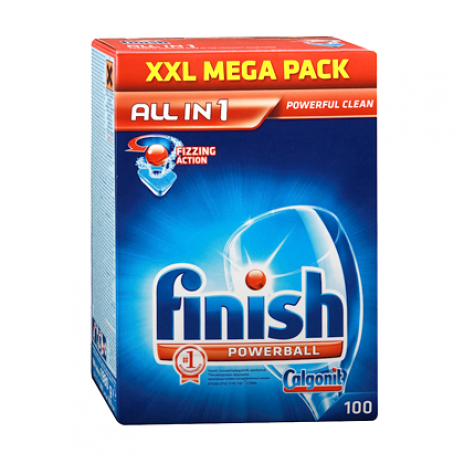 Finish чистящее средство для посудомоечных машин таблетки All in1 100ШТ, арт. 3064750, Reckitt-Benckiser