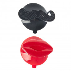 Крючок для ванной пластиковый "Mustache&Lips", 2шт, арт.70476