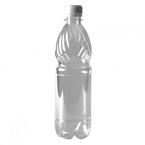Бутылка пластиковая 0,5л прозрачный + пробка (100 шт/уп), Апельсин