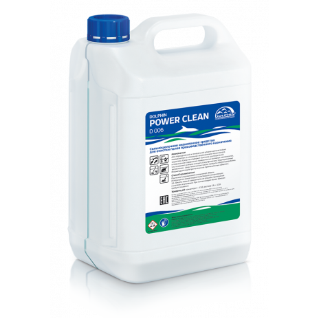 Power Clean средство для уборки сильнозагрязненных поверхностей от масляных, жировых загрязнений, 5 л, арт. D006-5, DOLPHIN