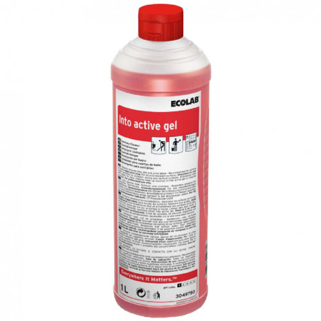 INTO ACTIVE GEL  кислотное моющее средство для уборки санитарных зон, 1л, арт. 3049770, Ecolab