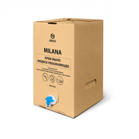 Крем-мыло жидкое увлажняющее Milana "Жемчужное", bag-in-box 20,4 кг, арт. 200025, Grass