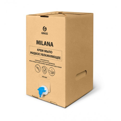 Крем-мыло жидкое увлажняющее Milana "Алоэ вера", bag-in-box 20,5 кг, арт. 200045, Grass
