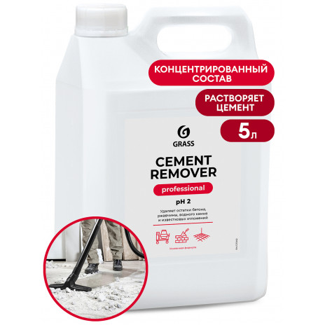 Средство для очистки после ремонта "Cement Remover", 5 л, арт. 125442, Grass