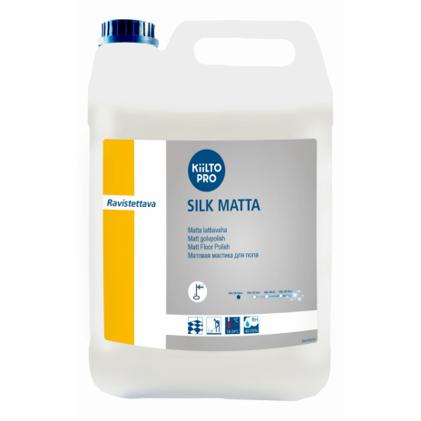 Матовая мастика для напольных покрытий, KIILTO SILK MATTA, 5 л, арт. 41035, Kiilto