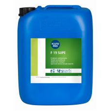 F 19 SUPE (Ф 19 СУПЕ) — Щелочное пенное моющее средство для очистки поверхностей и оборудования в пищевой промышленности pH 14, 20 л, арт. 60160