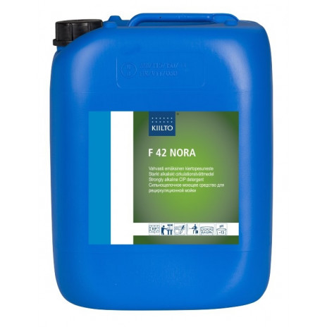 F 42 NORA (Ф 42 НОРА) — Сильнощелочное моющее средство для рециркуляционной мойки pH 14,0, 20 л, арт. 205240, Kiilto(Farmos)