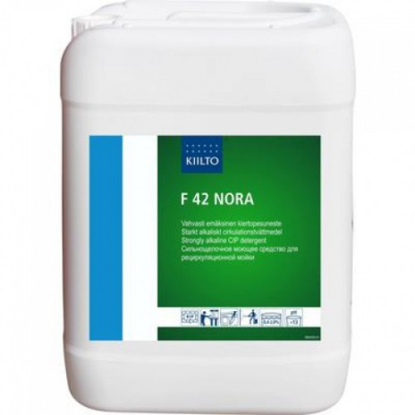 F 42 NORA (Ф 42 НОРА) — Сильнощелочное моющее средство для рециркуляционной мойки pH 14,0, 10 л, арт. 205101, Kiilto(Farmos)